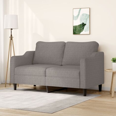 Canapé à 2 places Taupe 140 cm Tissu vidaXL (1/5)