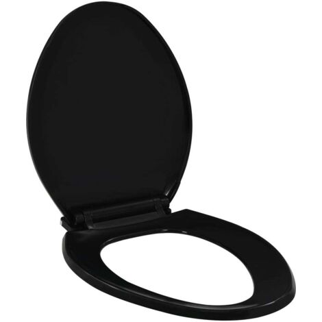 Abattant WC à fermeture en douceur Libération rapide Noir vidaXL
