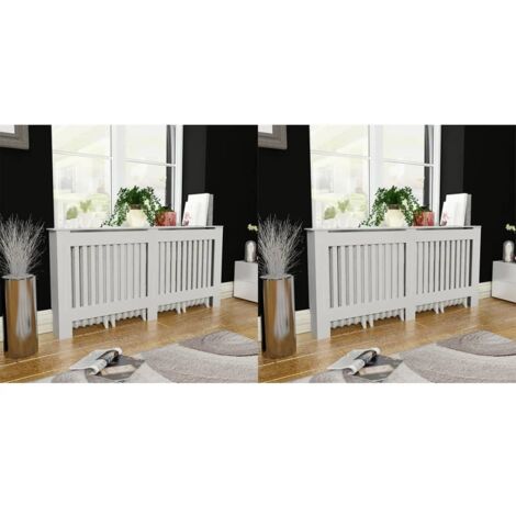 Cache-radiateurs 2 pcs blanc MDF 172 cm vidaXL
