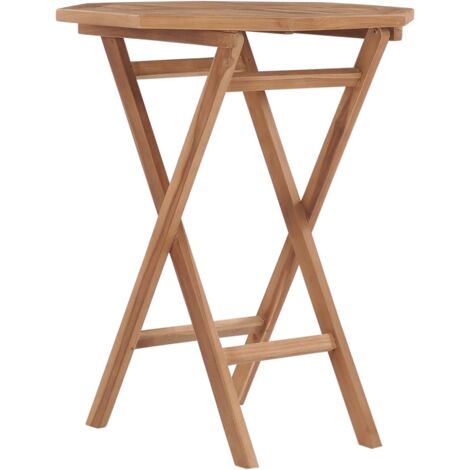 Table pliable de jardin 60x60x75 cm Bois de teck solide vidaXL