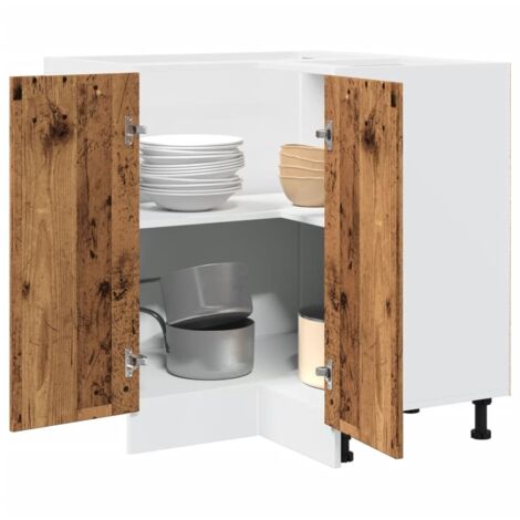 Meuble de cuisine "Lyon" Bois ancien 75,5x75,5x81,5 cm Bois d'ingénierie vidaXL