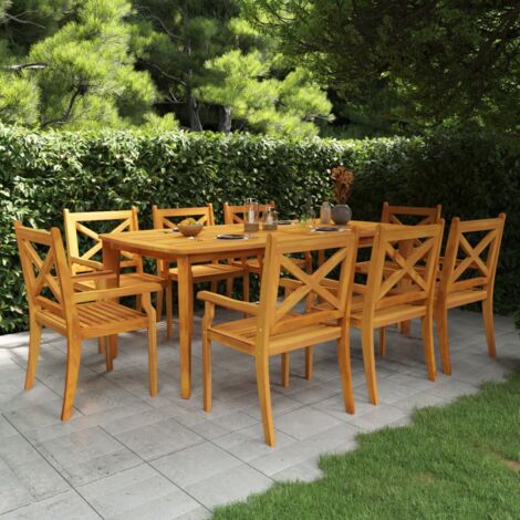Furniture Limited - Ensemble à manger de jardin 9 pcs Bois (1/5)