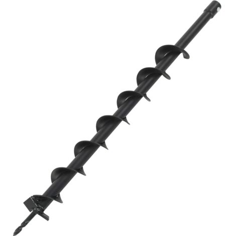 Vidaxl – Perceuse de tarière acier 60 mm – Compatible avec tarières standards – Pour perçage de poteaux et plantation d'arbres – Longueur 800 mm