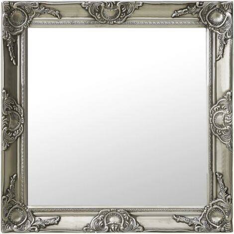 vidaXL Miroir mural style baroque 60x60 cm Argenté