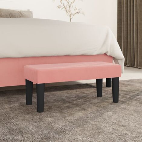 Banc Rose 70x30x30 cm Velours vidaXL (1/5)