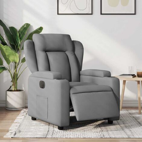 Fauteuil inclinable électrique Gris clair Tissu vidaXL (1/5)