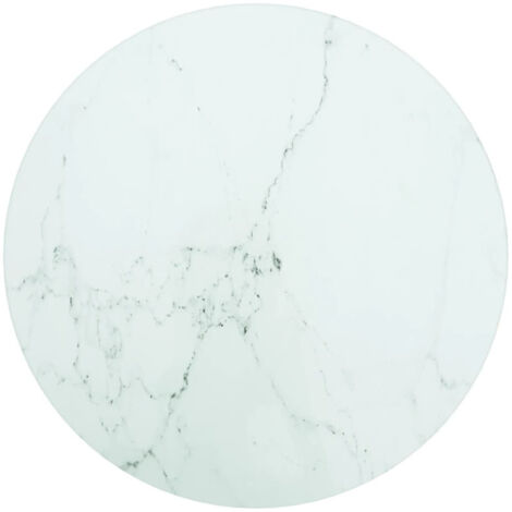 Vidaxl – Dessus de table en verre trempé Ø30cm – Épaisseur 0,8cm – Design marbre – Pour tables à manger et basses