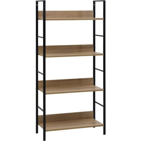Bibliothèque à 4 niveaux chêne 60x27,6x124,5 cm bois ingénierie vidaXL