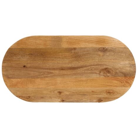 vidaXL Dessus de table 110x50x3,8 cm ovale bois massif de manguier