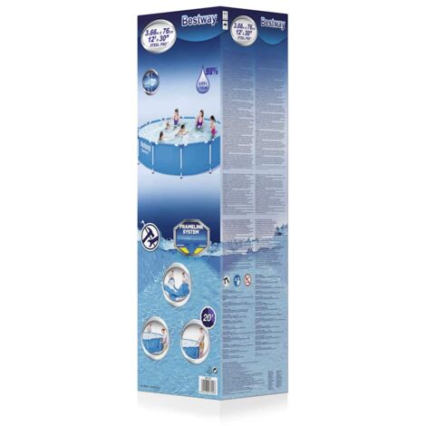 Bestway Ensemble de piscine Steel Pro Cadre 366x76 cm