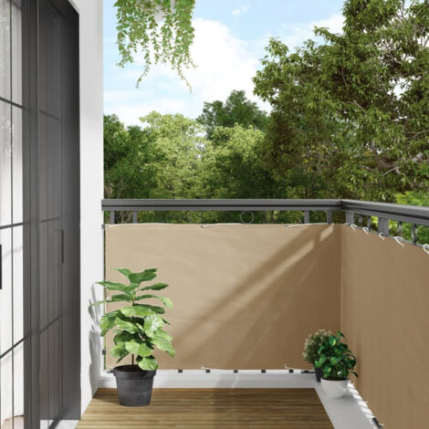 Écran de balcon en tissu Oxford 90x600 cm Beige vidaXL