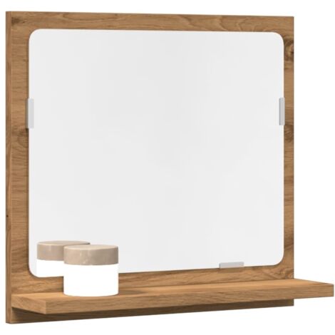 Vidaxl – Armoire à miroir de salle de bain chêne artisanal 40x11x37 cm – Bois d'ingénierie résistant à l'humidité – Montage mural pour gain de place