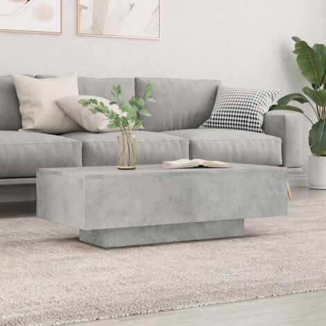 Vidaxl – Table basse fixe gris béton 100x49,5x31 cm – Bois d'ingénierie résistant à l'humidité – Design moderne minimaliste