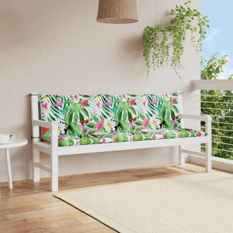Coussins de banc de jardin lot de 2 multicolore tissu Oxford vidaXL