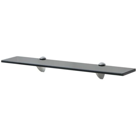 Vidaxl – Étagère murale en verre trempé 60 x 20 cm – Épaisseur 8 mm – Capacité 10 kg – Support en alliage de zinc pour salle de bain