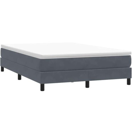 Sommier à lattes de lit sans matelas gris foncé 160x220cm vidaXL
