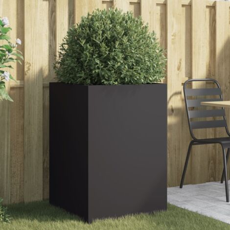 Jardinière noir 52x48x75 cm acier vidaXL