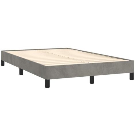 Cadre de lit sans matelas gris clair 120x190 cm velours vidaXL