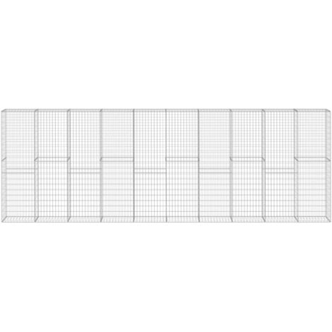Vidaxl – Mur à gabion avec couvercles – Acier galvanisé 600x30x200 cm – Résistance à la rouille – Pour murs de soutènement durables