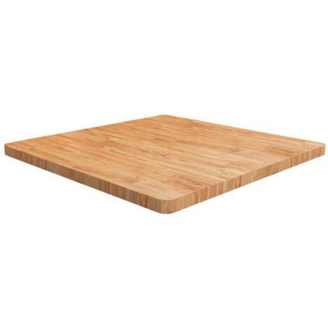 Dessus de table carré Marron clair 90x90x4cm Bois chêne traité vidaXL