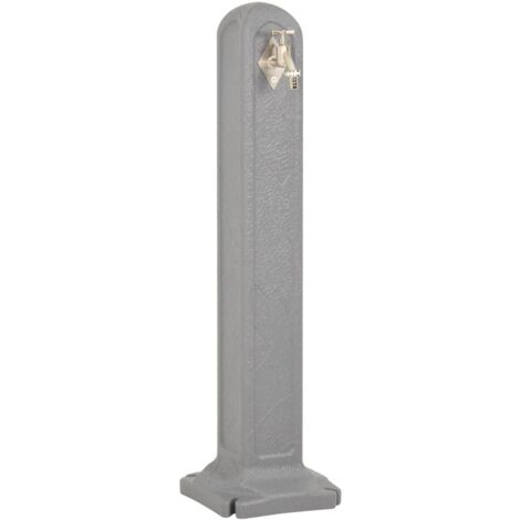 Vidaxl – Récupérateur d'eau de pluie gris clair 90 cm – Aspect pierre – Robinet ½ pouce – Résistant aux intempéries et UV – Fixation au sol facile