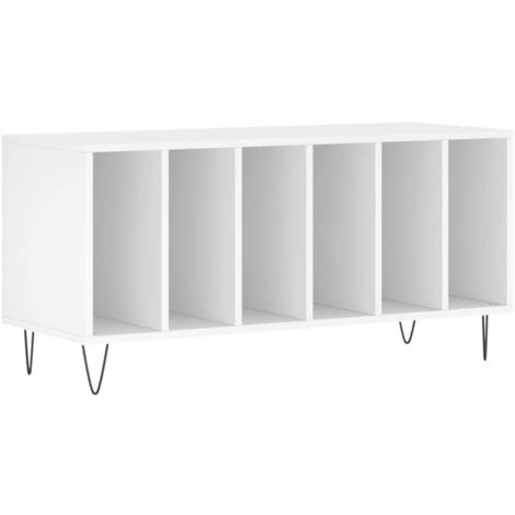 Armoire à disques blanc 100x38x48 cm bois d'ingénierie vidaXL