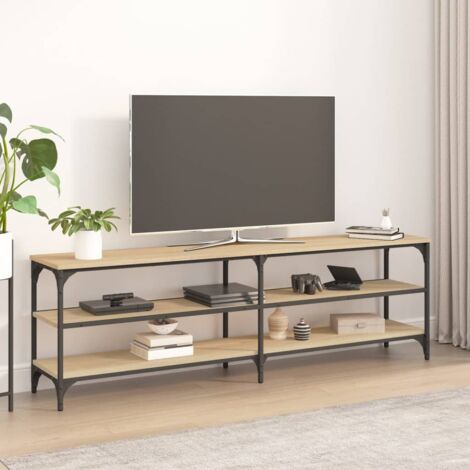 vidaXL Meuble TV chêne sonoma 160x30x50 cm bois d'ingénierie (1/5)