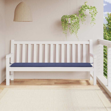 Coussin de banc de jardin bleu marine 200x50x4 cm tissu oxford