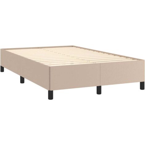 vidaXL Cadre de lit sans matelas cappuccino 120x190 cm similicuir