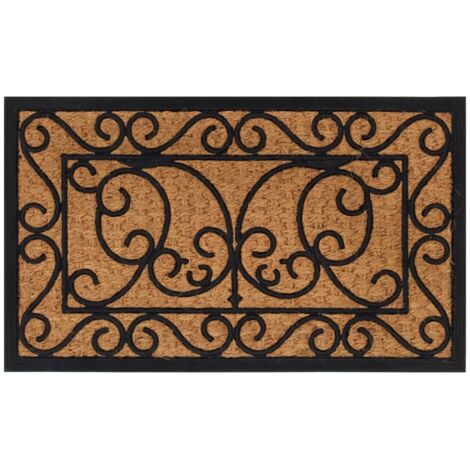 vidaXL Paillasson rectangulaire 45x75 cm caoutchouc et fibre de coco (1/5)