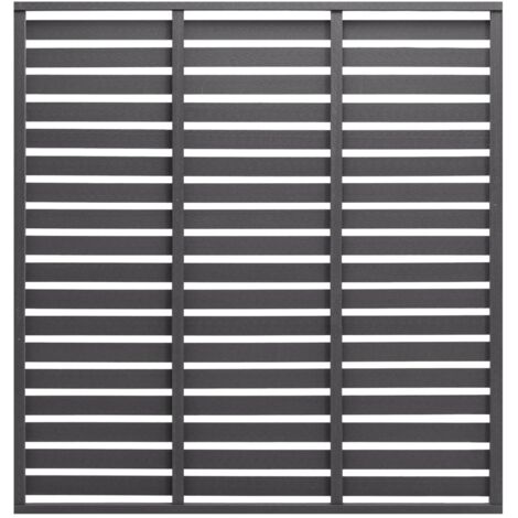Vidaxl – Panneau de clôture WPC 180x180 cm gris – Matériau composite bois-plastique – Résistant aux intempéries – Design à lattes pour ensoleillement