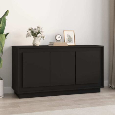 Buffet noir 102x35x55 cm bois d'ingénierie vidaXL