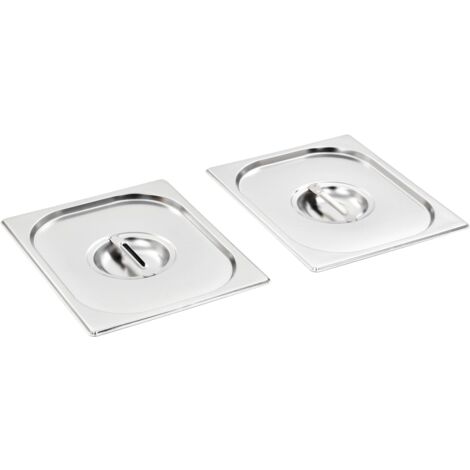 Couvercles de plateau 2 pcs GN 1/2 Acier inoxydable