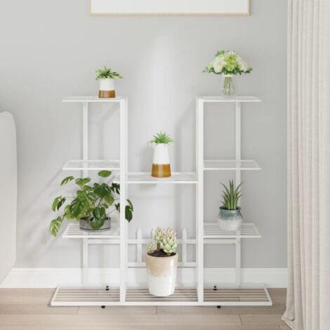 Jardinière 94,5x25x89 cm Blanc Fer vidaXL (1/5)