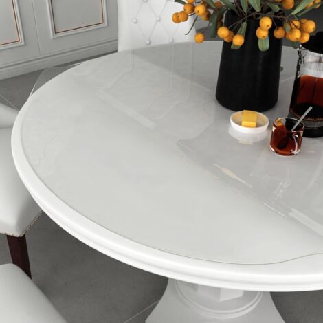 Protecteur de table transparent Ø 100 cm 1,6 mm PVC vidaXL