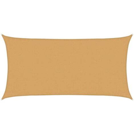 Voile d'ombrage 160 g/m² rectangulaire sable 3x6 m PEHD vidaXL
