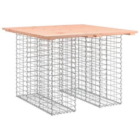 Table de jardin Gabion Design 100x102x72 cm Bois massif Douglas vidaXL (1/5)