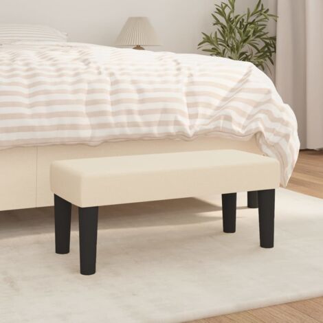Banc Crème 70x30x30 cm Tissu vidaXL