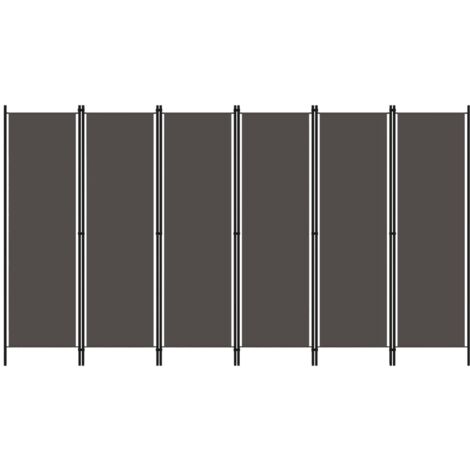 Vidaxl – Cloison de séparation 6 panneaux 300x180 cm – Tissu en polyester – Cadre en fer enduit de poudre – Écran d'intimité pliable