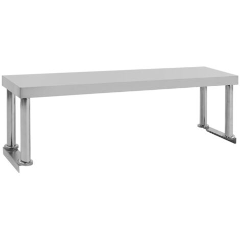 Vidaxl – Étagère de table de travail 120x30x35 cm en acier inoxydable – Conçue pour espaces de travail gastronomiques – Facile à assembler