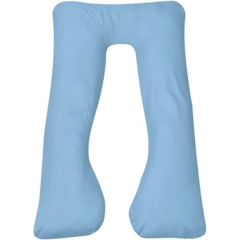 Coussin de grossesse 90 x 145 cm Bleu clair vidaXL