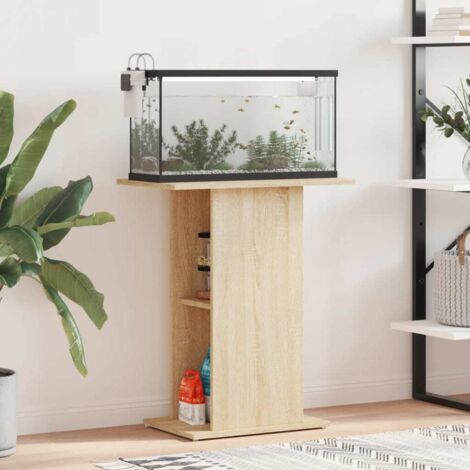 Vidaxl – Support d'aquarium en bois d'ingénierie 60,5x36x72,5 cm – Chêne Sonoma – Meuble avec rangement pour aquarium – Design élégant