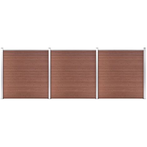 vidaXL Clôture de jardin WPC 526x186 cm Marron
