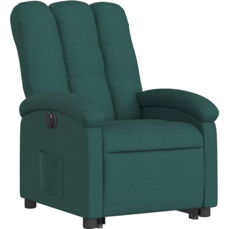 Fauteuil inclinable électrique vert foncé tissu vidaXL