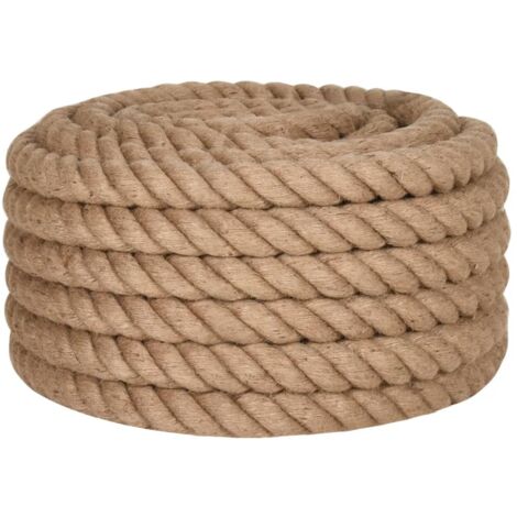 vidaXL Corde de jute 25 m de long 36 mm d'épaisseur