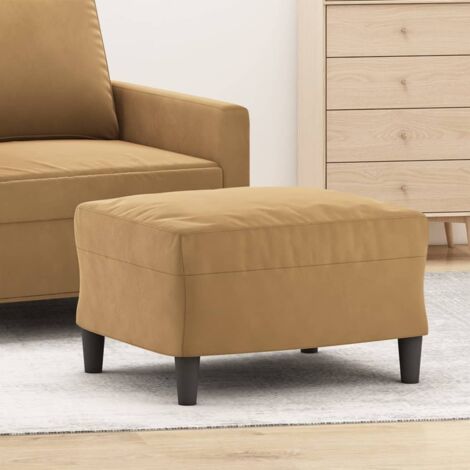 Repose-pied Marron 60x50x41 cm Velours vidaXL