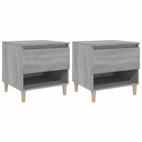 Tables de chevet 2 pcs Sonoma gris 50x46x50cm Bois d’ingénierie vidaXL