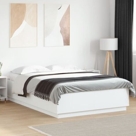 Cadre de lit sans matelas blanc 150x200 cm vidaXL715652 (1/5)