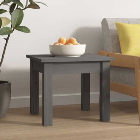 Table basse Gris 35x35x30 cm Bois massif de pin vidaXL (1/5)