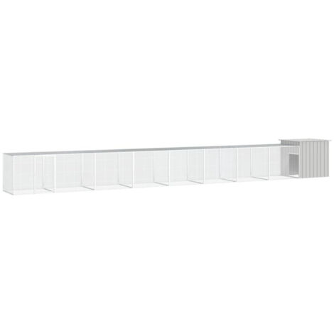 Cage pour poules Gris 900x91x100 cm Acier galvanisé vidaXL